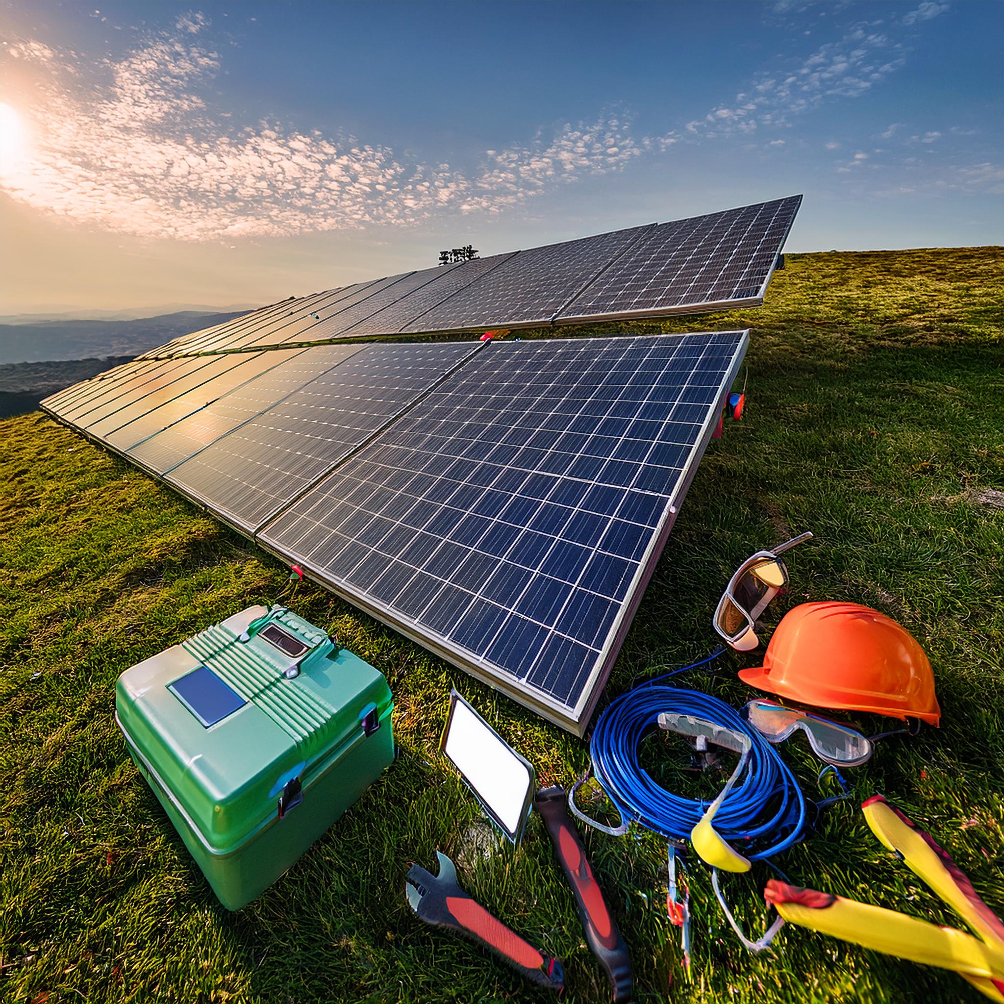 Moderne Solarpanele auf einem Dach